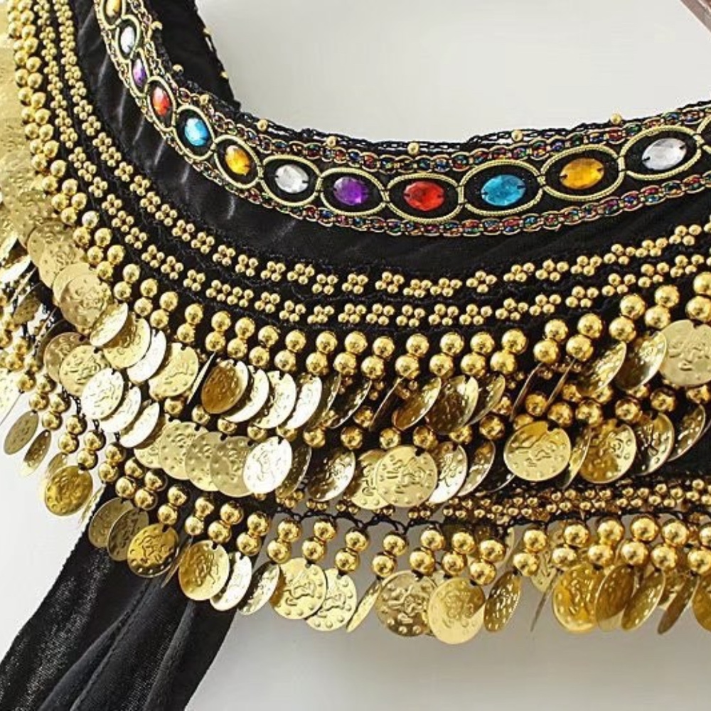 NEW! Super Cute Beaded/Coin Boho Tie Bandeau Top!! - Picture 4 of 5